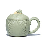 宜兴紫砂主人杯茶杯230CC手工创意仿生白菜百财蜗牛杯功夫品茗杯盖杯
