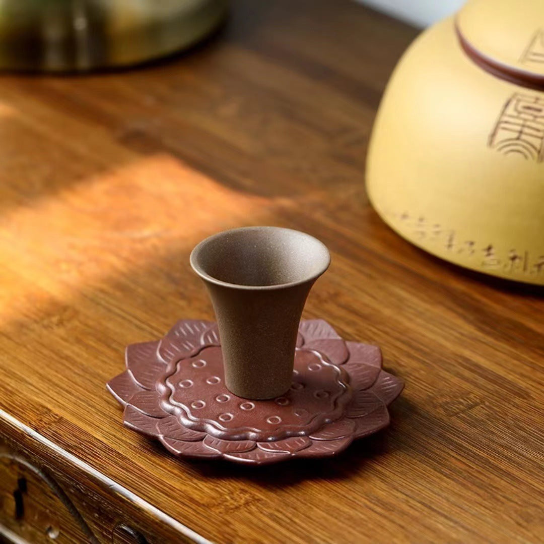 宜兴紫砂壶干泡台茶盘壶承茶海杯垫莲花底座水果盘茶具配件批发