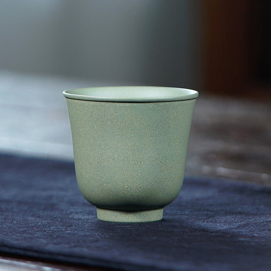 壶芝宴宜兴紫砂主人杯茶杯手工堆绘白牡丹紫砂杯品茗杯功夫茶具