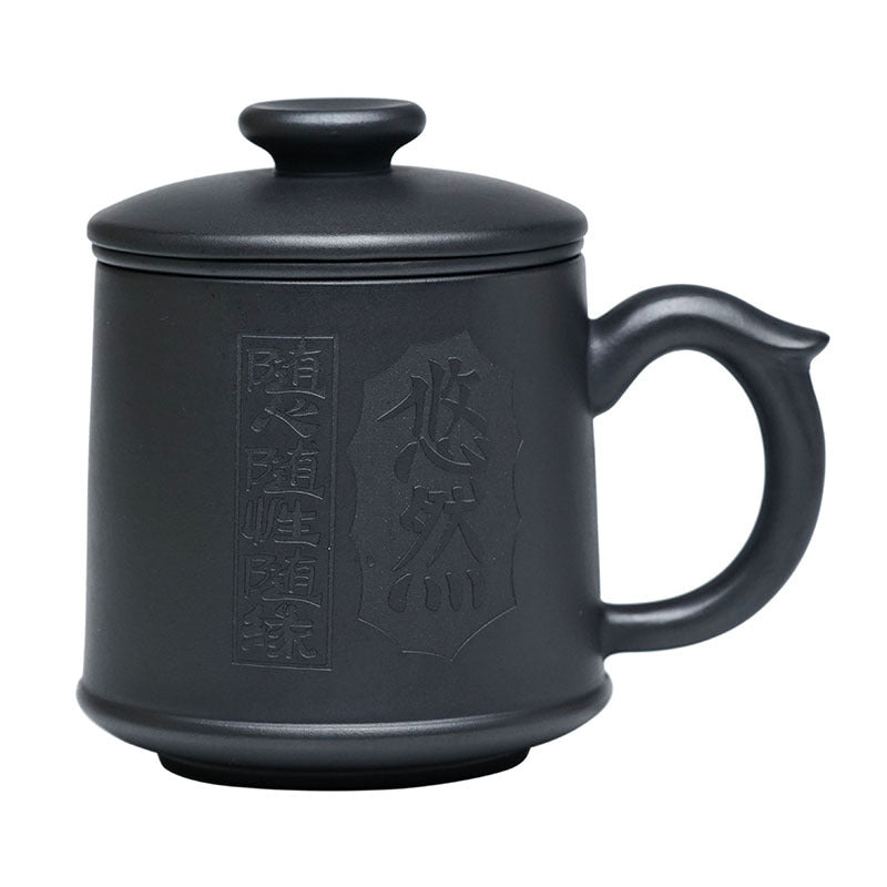 Handmade Yixing purple sand tea cup with traditional design, perfect for gifts and tea ceremonies.