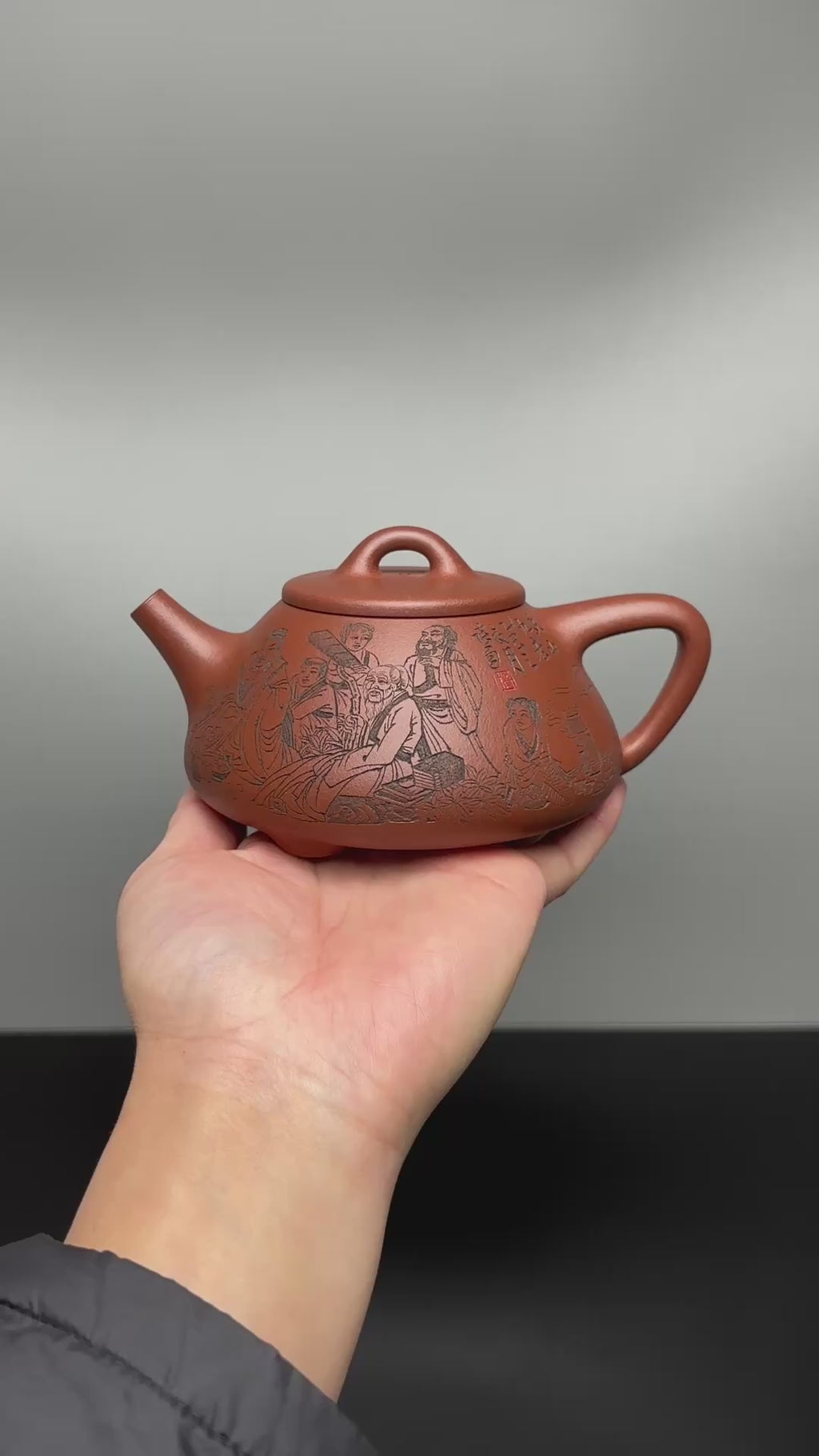 中华神刀·刻绘巅峰 杨喜雨大师顶流臻品《子冶石瓢壶》原矿极品底槽清·410cc