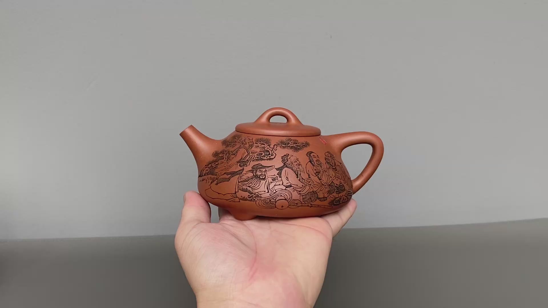 中华神刀·刻绘巅峰｜杨喜雨大师顶流臻品《石瓢·饮中八仙壶》原矿优质底槽清·410cc紫砂刻绘全能艺术名家·杨喜雨 亲工