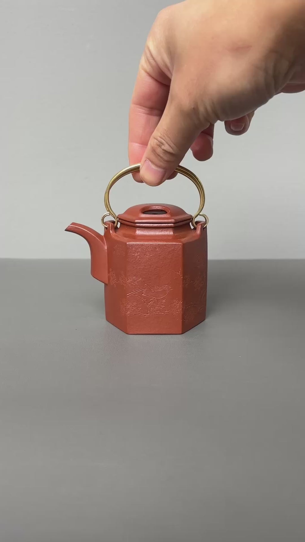 耿浩·方器臻藏 紫砂界80后扛鼎之作·著名方器巨匠臻品《洋桶壶》原矿极品大红袍·150cc