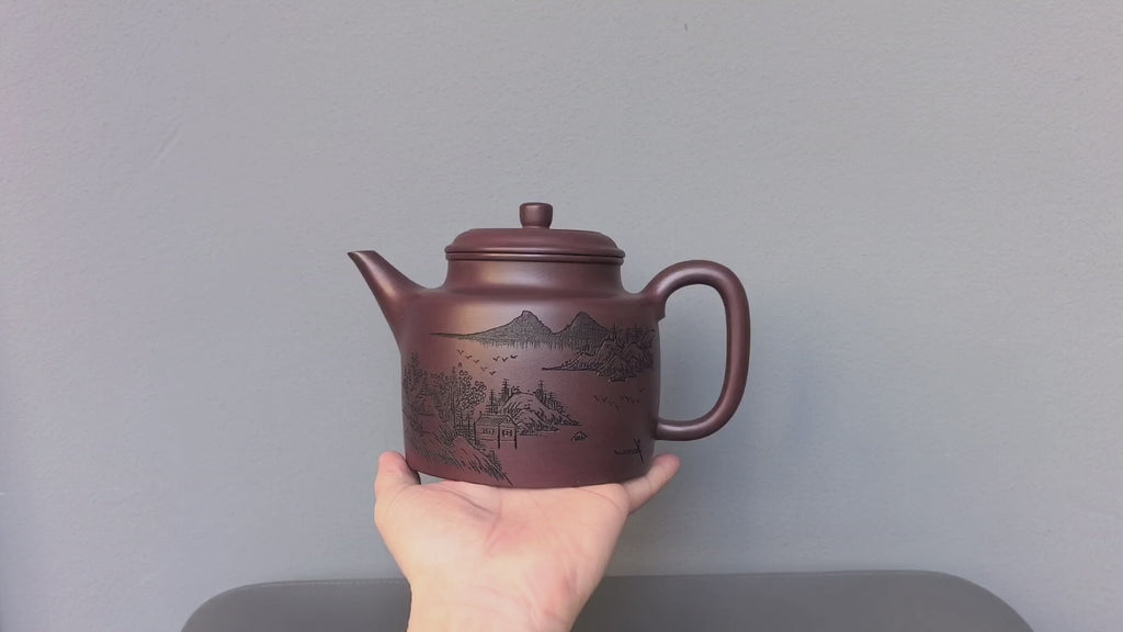 李昌鸿臻品福利🧧紫砂泰斗传承·双国大师匠心之作【高德钟壶】原矿优质紫茄泥·800cc