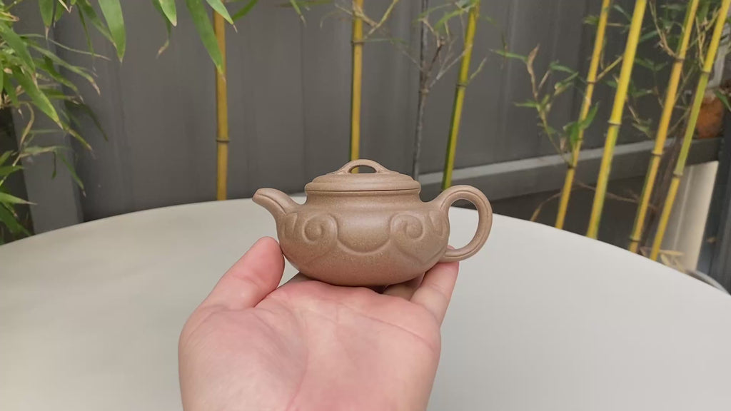 新品 仿古如意壶｜实用小品茶器原矿极品青段泥·120cc 著名紫砂艺人 路遥 精制 - ZishaTeapotChina