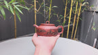 紫砂界彩刻山水标杆·李峰大师｜恭王府馆藏臻品《节节高升壶》原矿优质底槽清·260cc