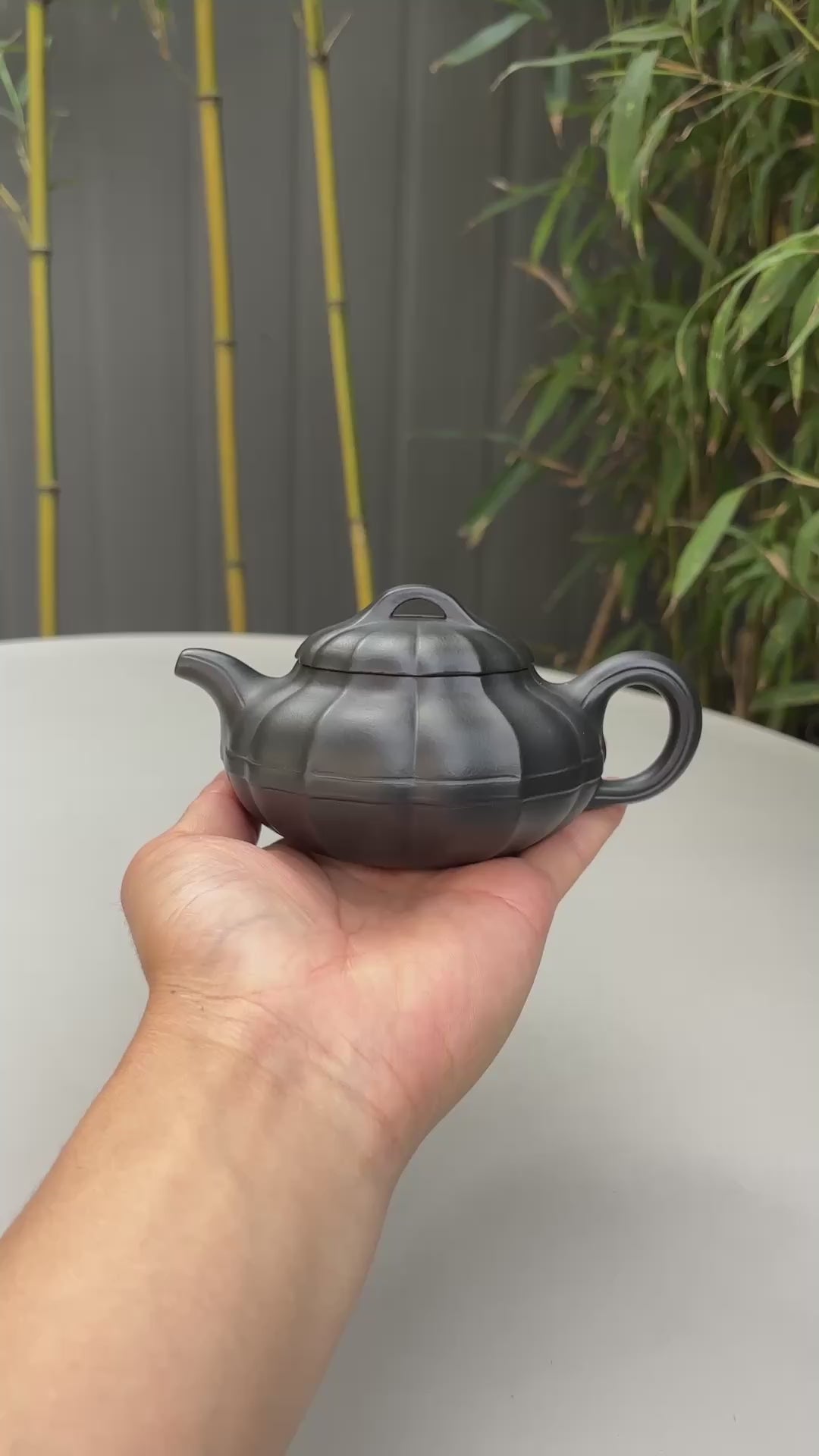 何道洪大师高徒·省名人研高赵明敏-收藏级重器【筋纹线圆】家藏朱泥还原烧 220cc