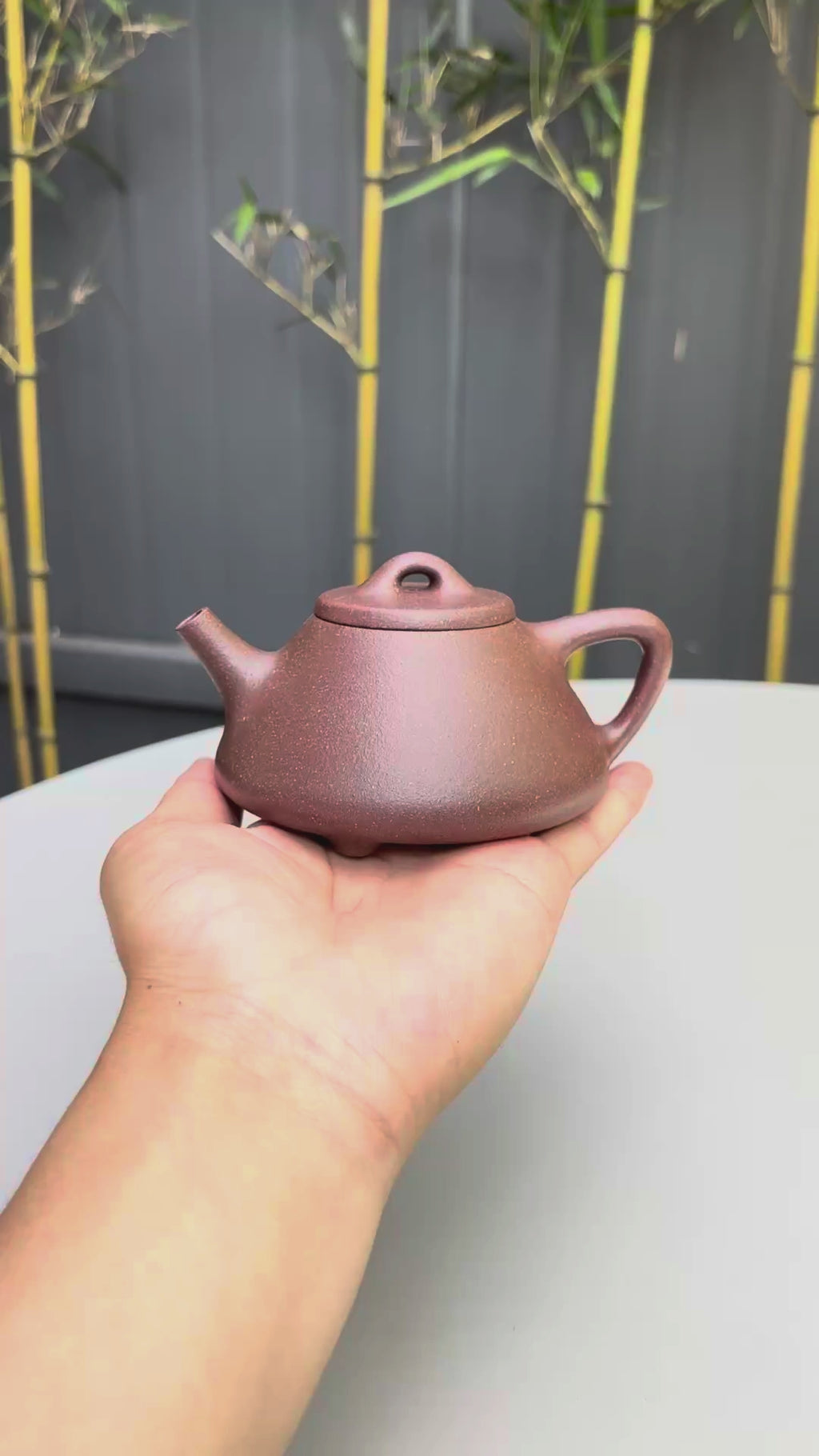 新品❤️范泽锋大师高徒·省大师邱爽紫砂潜力重器【子冶石瓢】原矿优质紫玉金砂·220cc