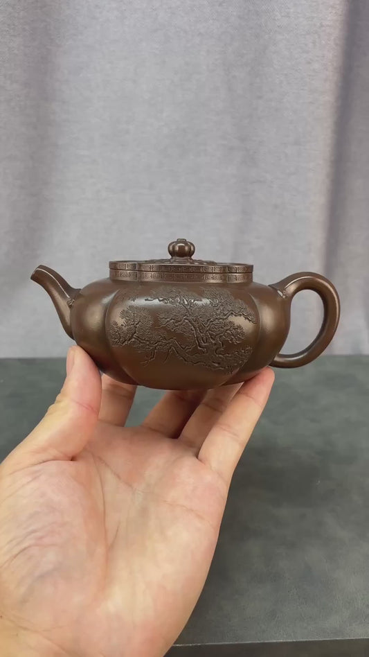 程辉大师《诗文海棠壶》收藏级重器 原矿极品底槽清·220cc