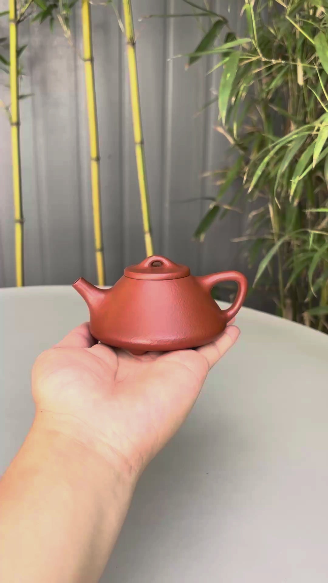 范泽锋大师高徒·省大师邱爽紫砂潜力重器【子冶石瓢壶】原矿优质粗砂朱泥·170cc