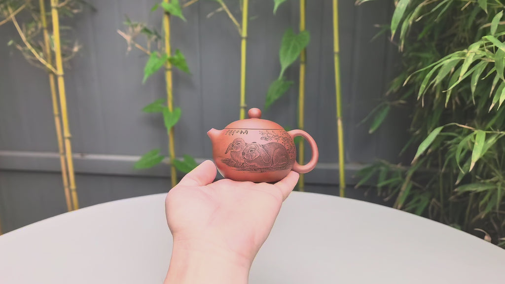中华神刀·刻绘巅峰 杨喜雨大师陶刻巅峰臻品《西施壶》原矿极品底槽清·160cc