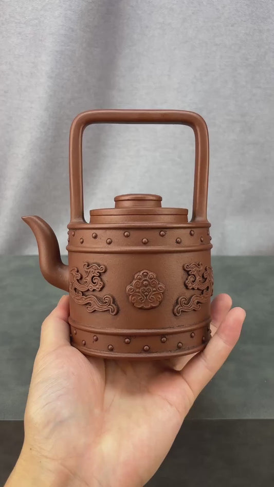 程辉大师《双龙提梁》收藏级重器 原矿极品底槽清·480cc