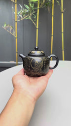 一器藏心经·紫砂纳万福｜郑求标大师｜双心经至尊藏品《匏尊壶》原矿极品朱泥还原烧·260cc