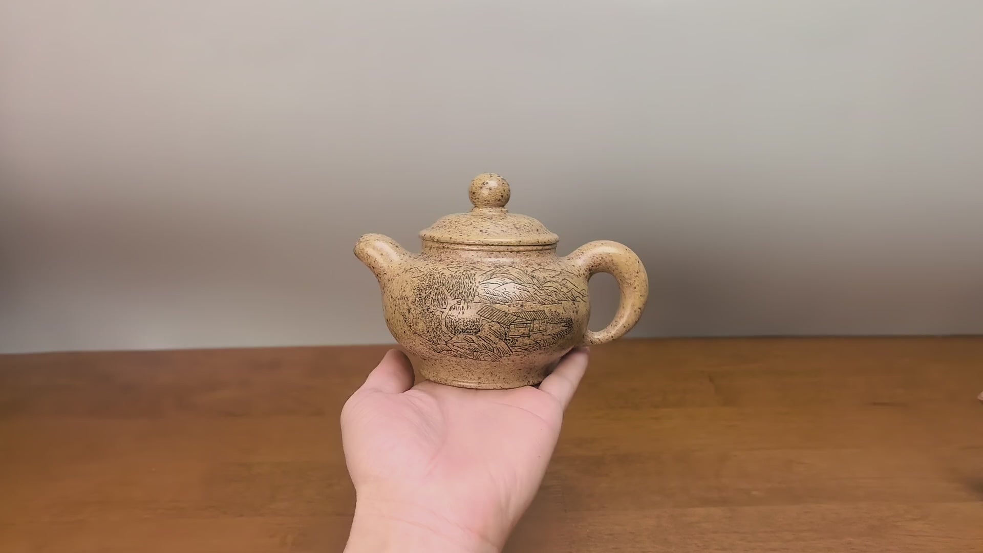 范泽锋嫡传·省大师邱爽紫砂潜力重器【道洪掇只壶】原矿优质本山绿泥柴烧·300cc