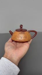 新品藏界臻选·石韵天成紫砂太湖石巨匠·刘文科（云植）新品《顽石壶》原矿底槽清粉浆·200cc