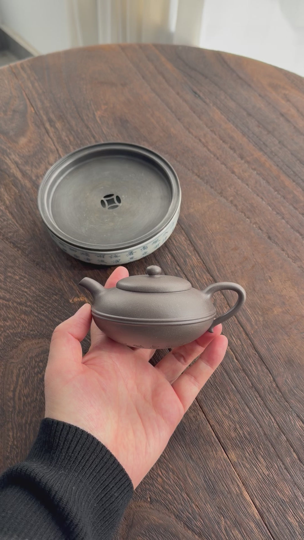 舒和·线圆·150cc 原矿极品老天青料 正宗润泽
