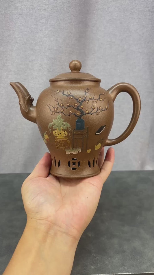 紫砂艺术领军人物·程辉大师《御制宫灯》收藏级重器 原矿极品老段泥·520cc