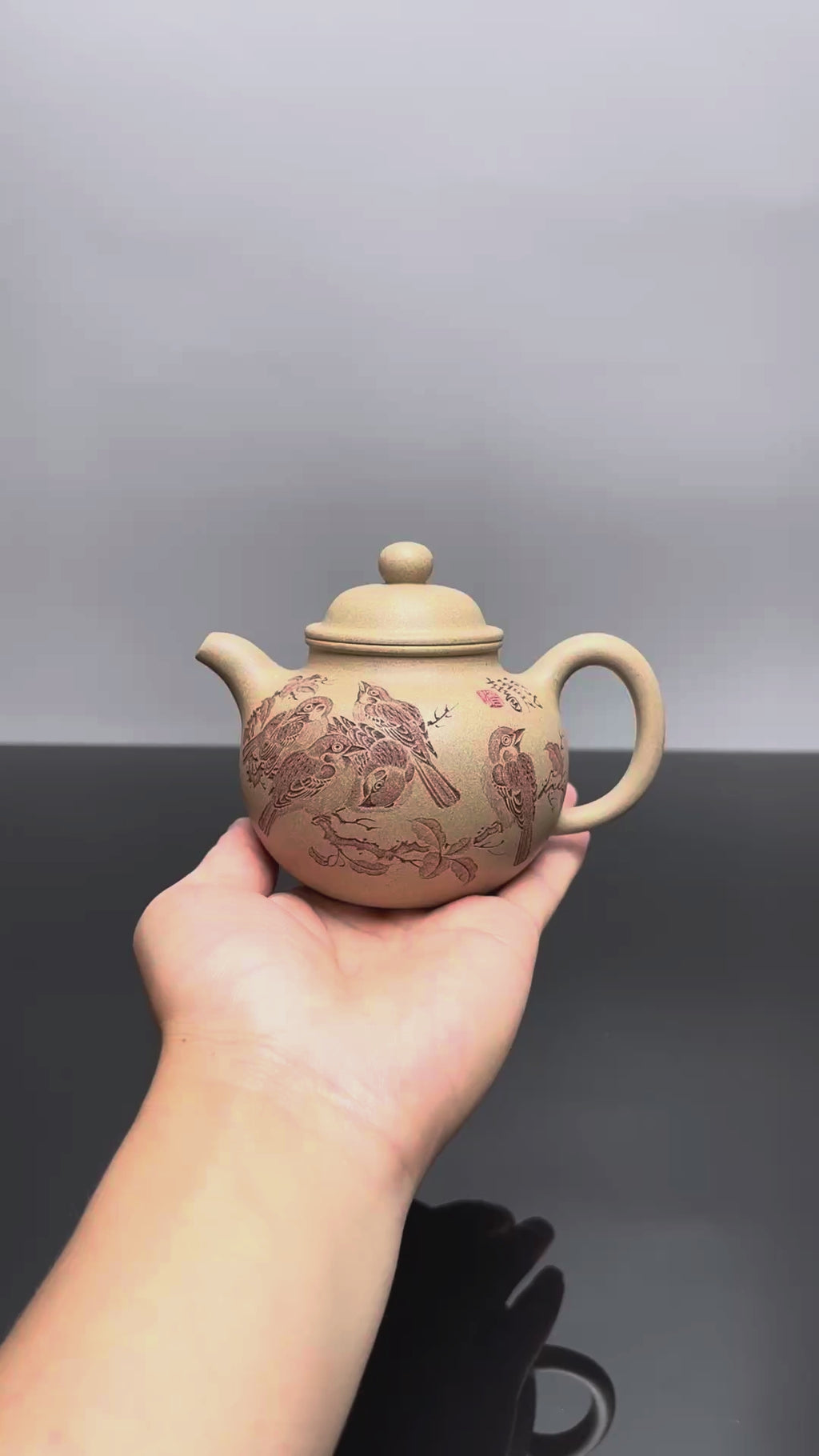 新品❤️🇨🇳杨喜雨大师陶刻巅峰臻品《掇球壶》礼藏双宜传世重器！五福临门原矿优质段泥·280cc
