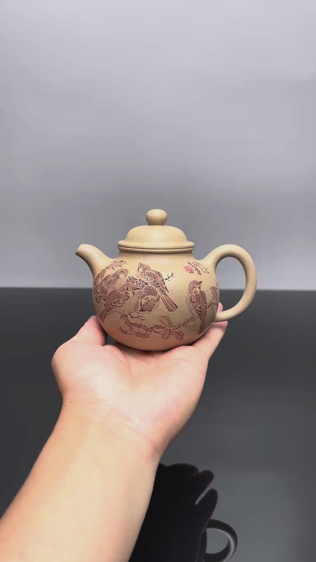新品❤️🇨🇳杨喜雨大师陶刻巅峰臻品《掇球壶》礼藏双宜传世重器！五福临门原矿优质段泥·280cc