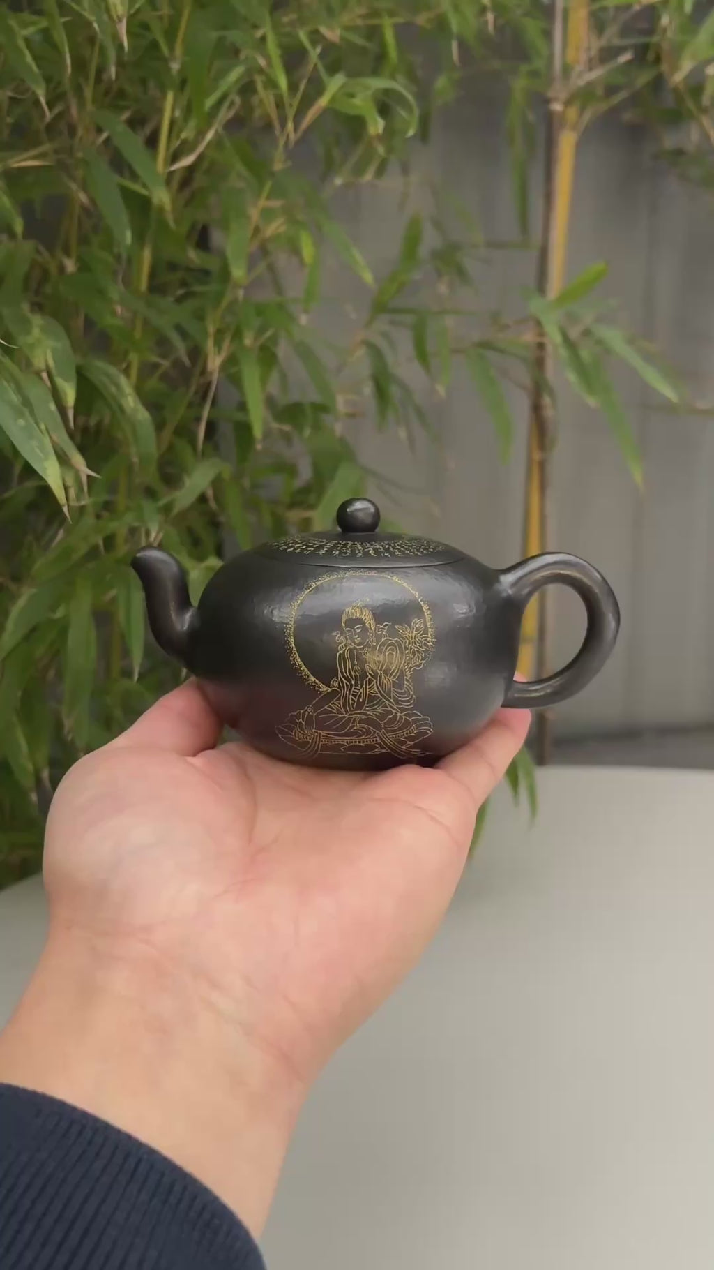 禅意心经·一器传世｜郑求标大师心经至尊藏品·双心经《一粒珠》原矿极品朱泥还原烧 230cc