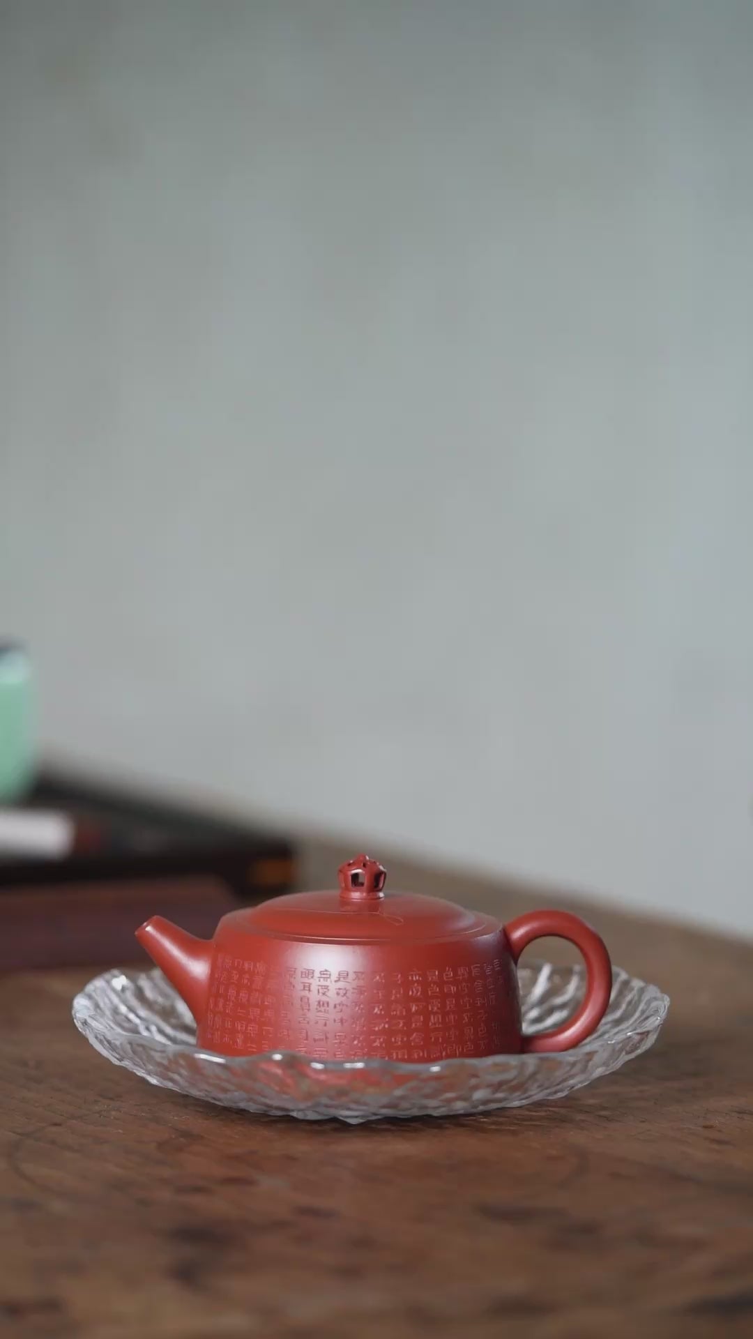 井栏心经 【泥料】原矿优质大红袍 【容量】130cc 【作者】吴敏（实力派工艺美术师）