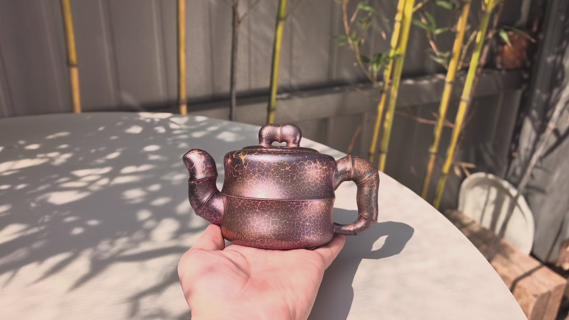 范泽锋大师高徒·省大师邱爽紫砂潜力重器【步步高升壶】原矿优质本山绿泥·330cc（紫晶贝壳烧）