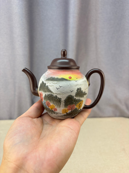 程辉大师《宫灯》收藏级重器 原矿极品紫泥·260cc