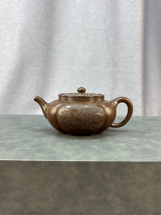 程辉大师《诗文海棠壶》收藏级重器 原矿极品底槽清·220cc