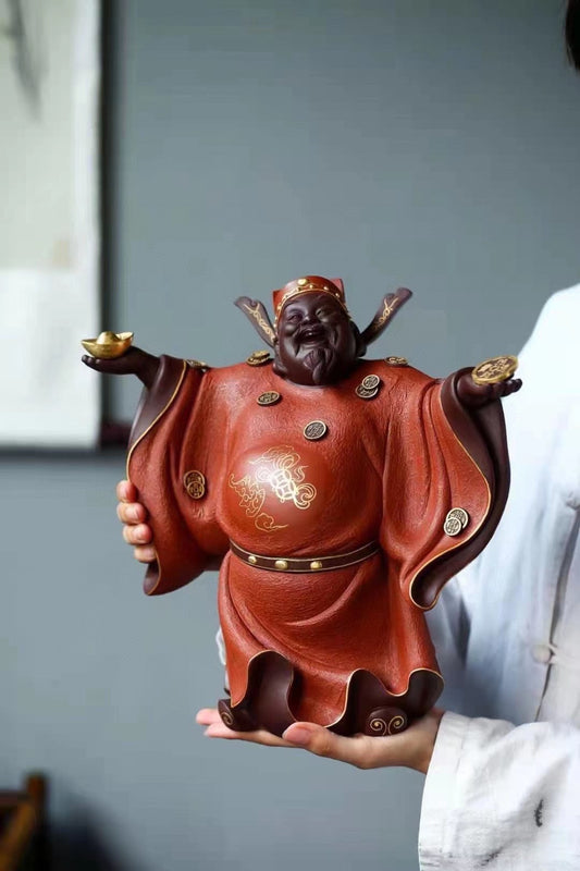 大号【描金财神🔥】精品大财神 这个是最大号的 原矿紫泥