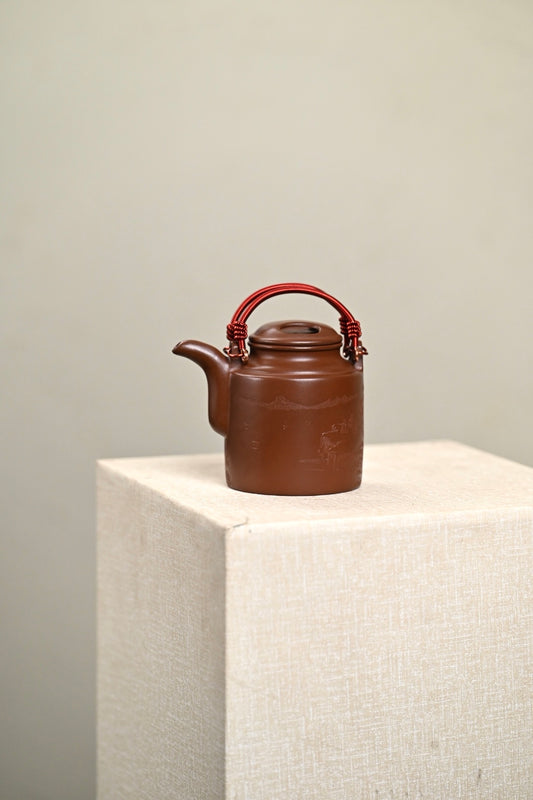 『洋桶』 文革老紫泥·容量300cc·13孔出水·内推·陈华军（国家级工艺美术师）