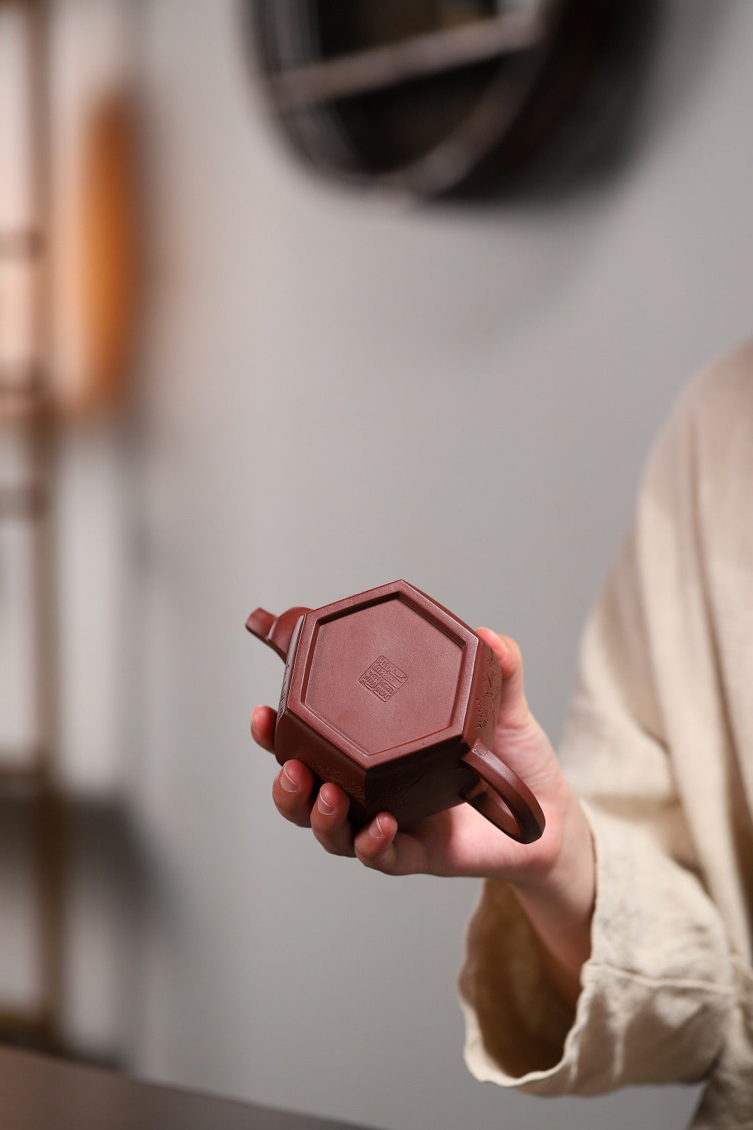 【六方汉瓦】 顾建军（国家级工艺美术师）原矿紫泥