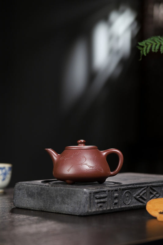 【石瓢】 制壶王月芬（国家级工艺美术师）原矿紫泥250CC