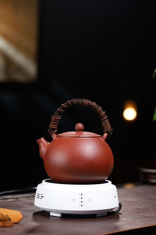 紫砂养生【藤把煮茶壶】1500cc煮茶壶明火电陶炉煤气灶都可烧
