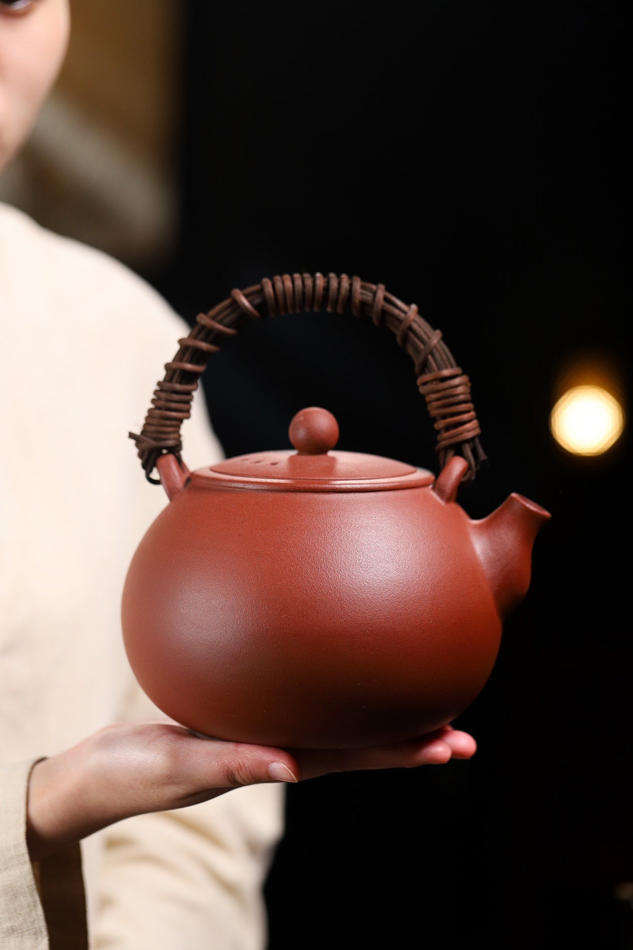 紫砂养生【藤把煮茶壶】1500cc煮茶壶明火电陶炉煤气灶都可烧