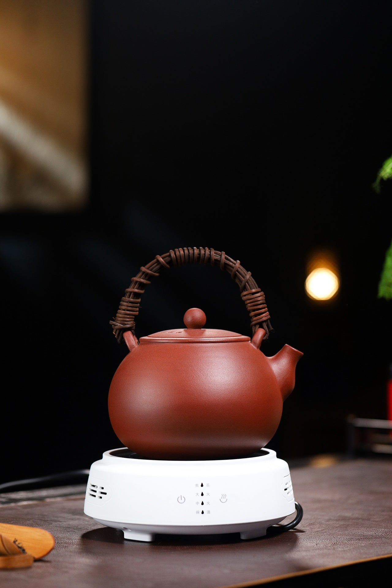 紫砂养生【藤把煮茶壶】1500cc煮茶壶明火电陶炉煤气灶都可烧