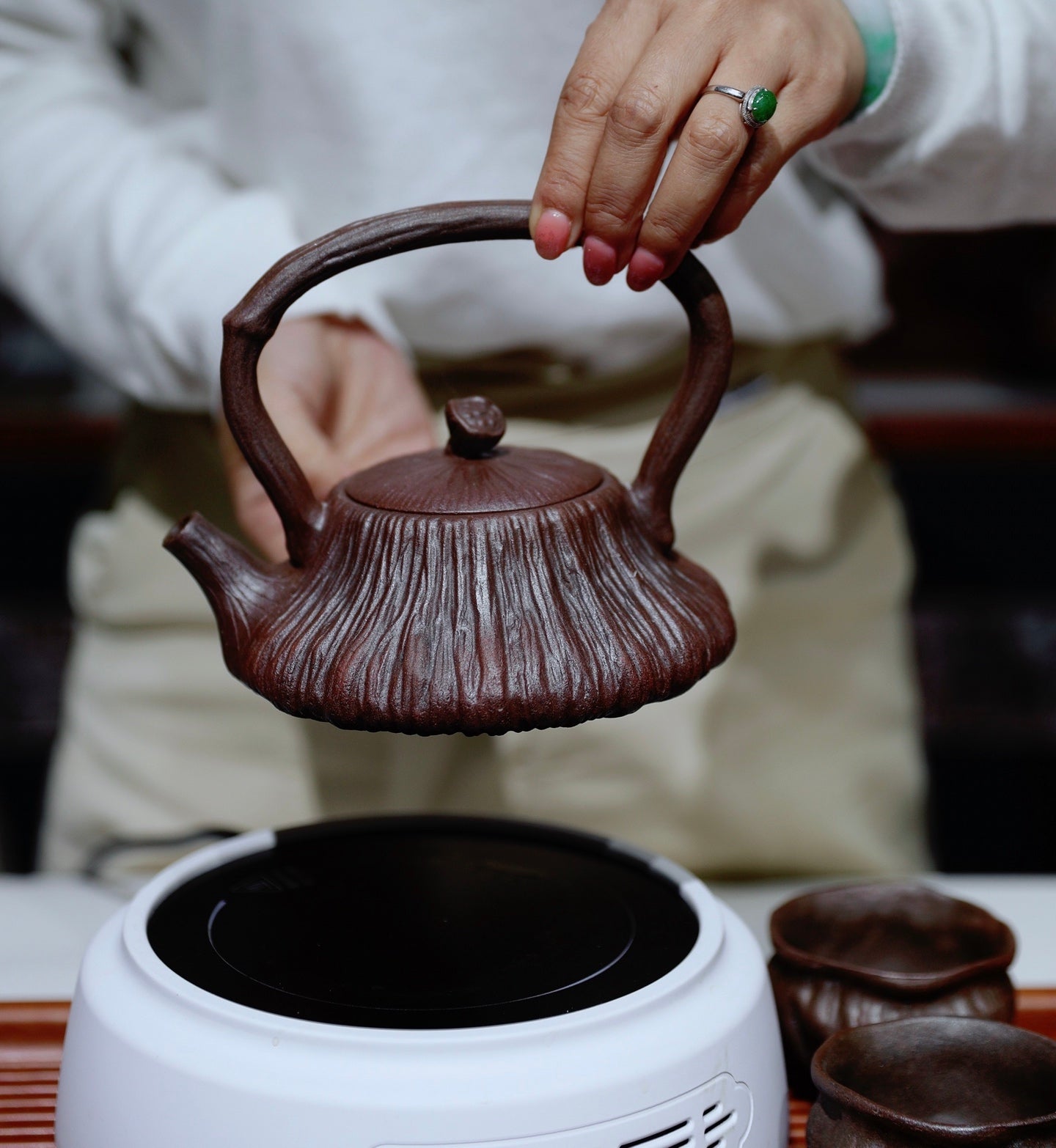 煮水壶套装推荐【提梁煮茶壶套组】500cc煮茶壶一个2小杯明火电陶炉煤气灶都可烧