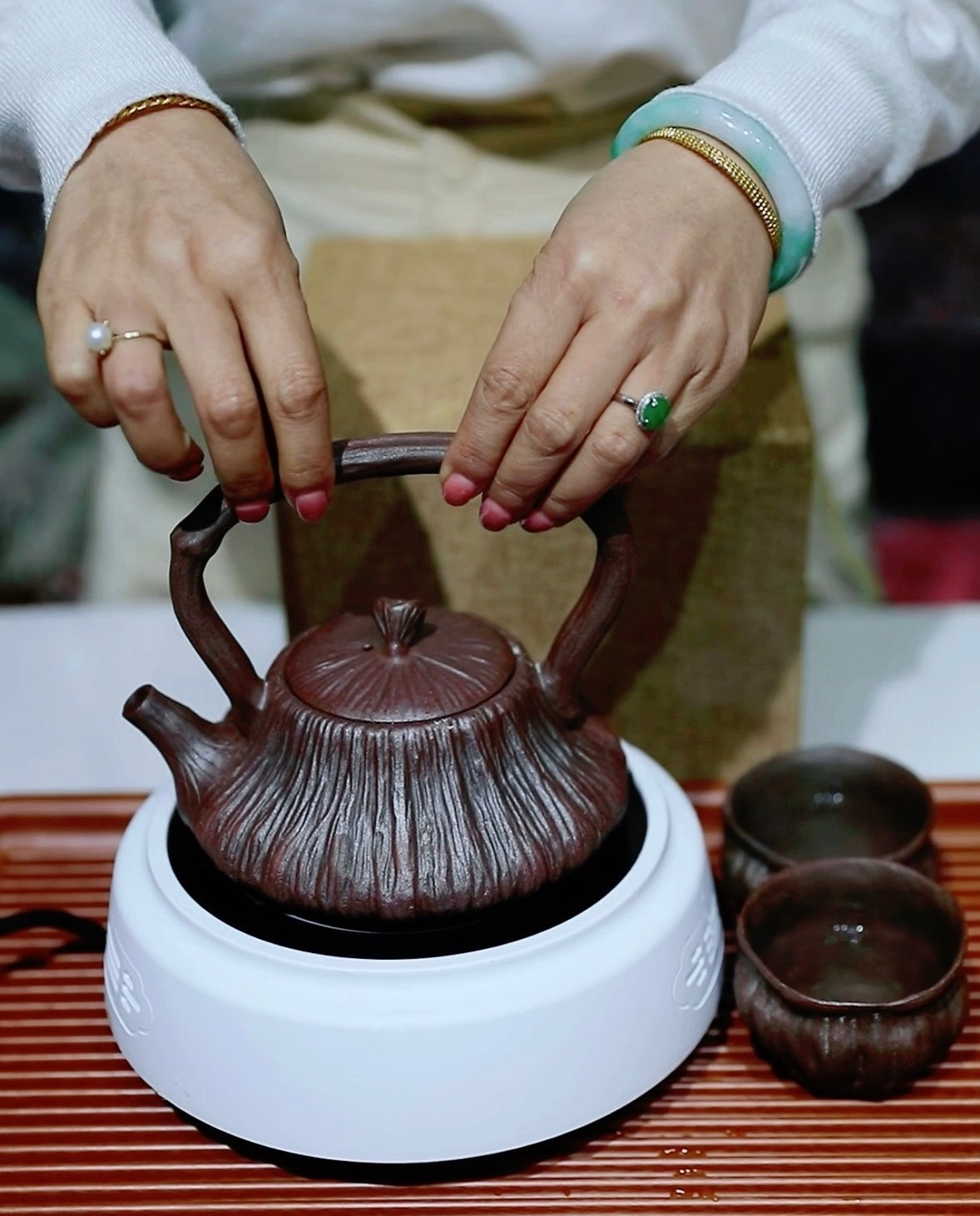 煮水壶套装推荐【提梁煮茶壶套组】500cc煮茶壶一个2小杯明火电陶炉煤气灶都可烧