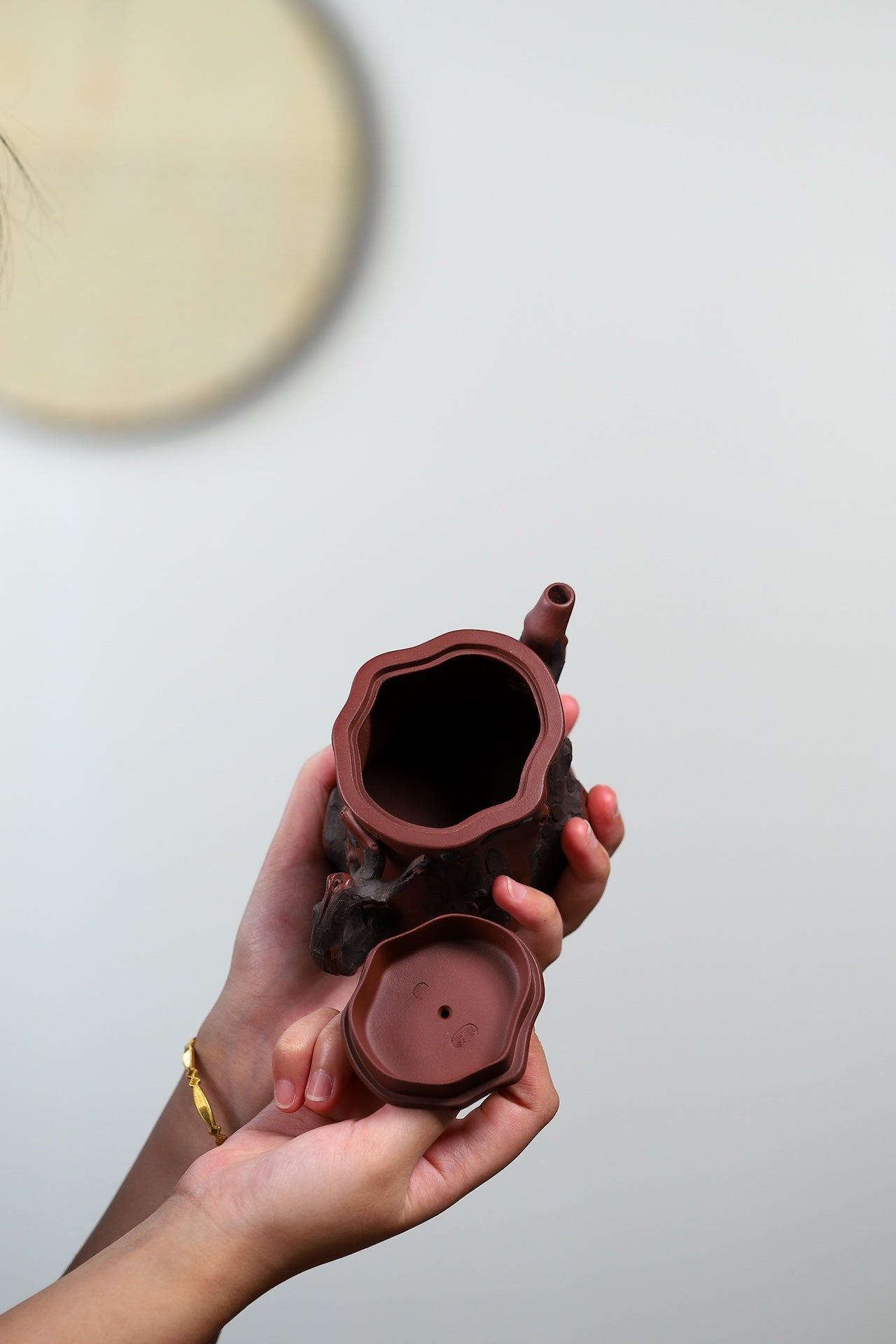 花器精品【松桩套组】原矿家藏紫泥 朱晨阳（国家工艺美术师）245cc·7孔出水小杯100cc