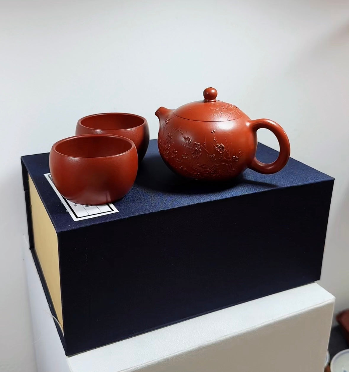 旅行壶套装【梅花西施乳套组】原矿大红袍 一壶二杯 壶200cc小杯45cc