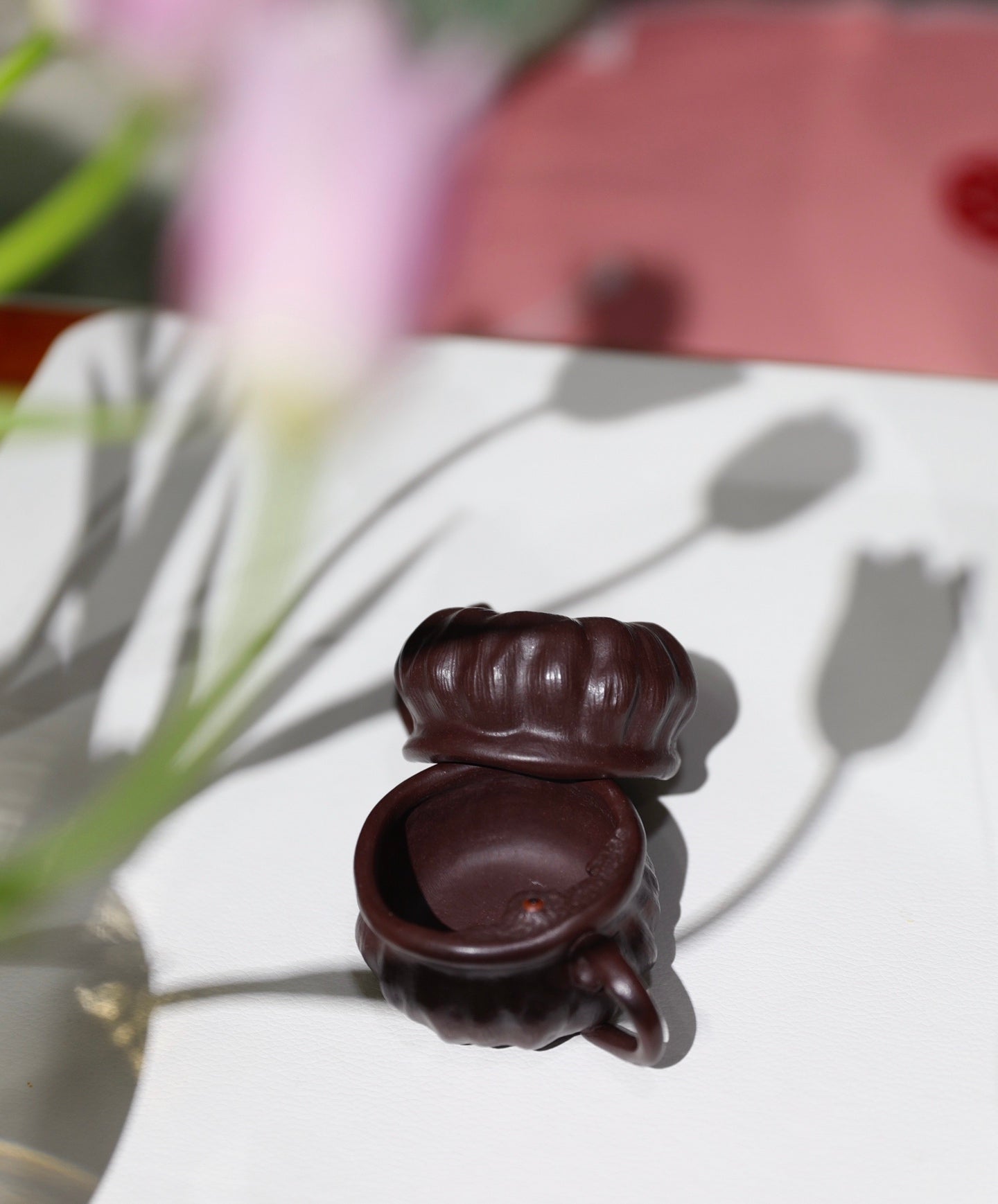 茶壶鉴藏【青蛙莲蓬套组】原矿窖藏老紫泥一壶二杯壶160cc小杯85cc