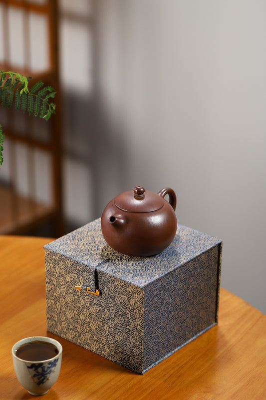 【西施】 陈老师（国家级工艺美术师）原矿文革泥 250cc 内推球孔
