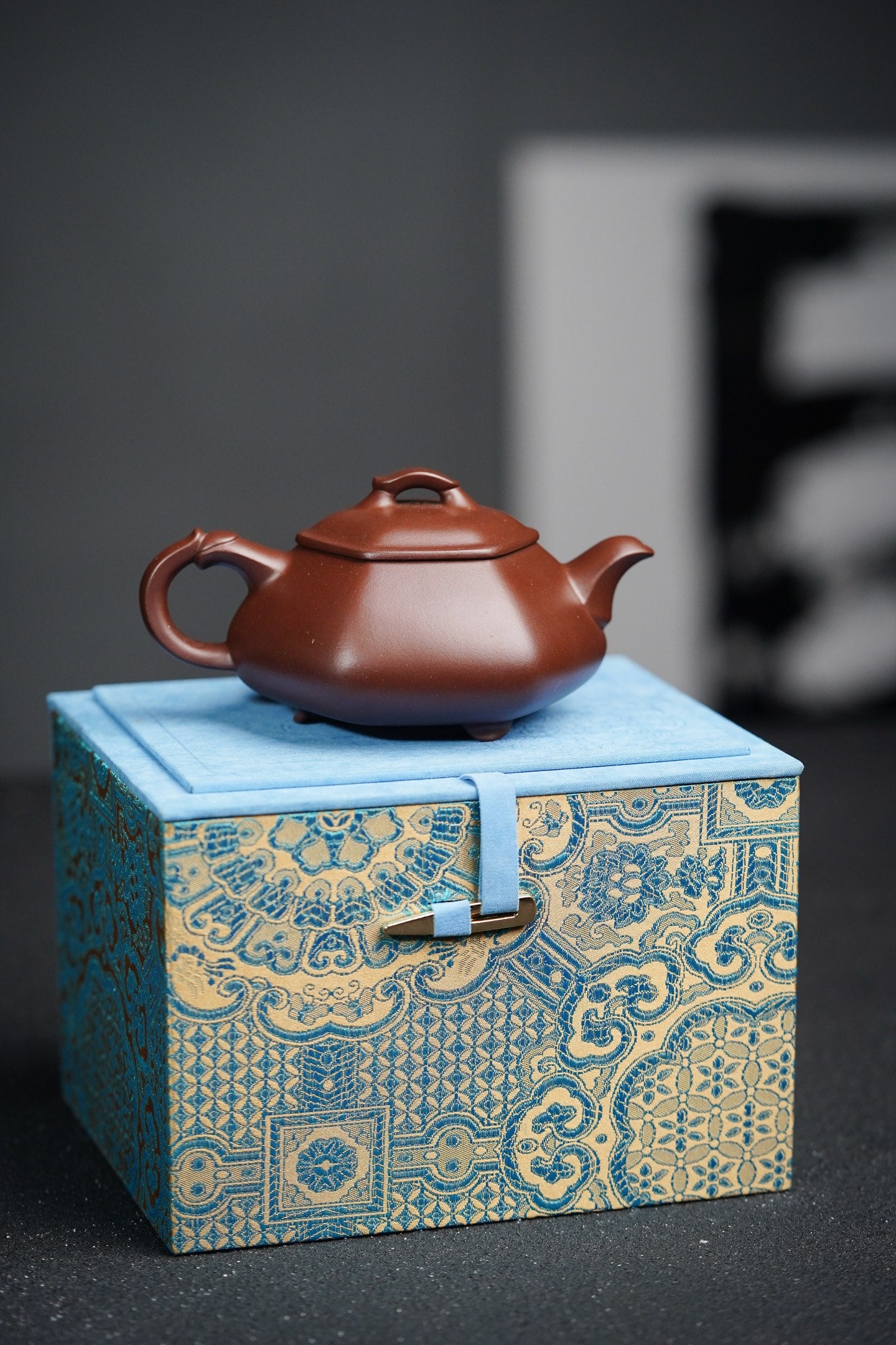 六方简瓢·全手工170cc·原矿深井老紫泥