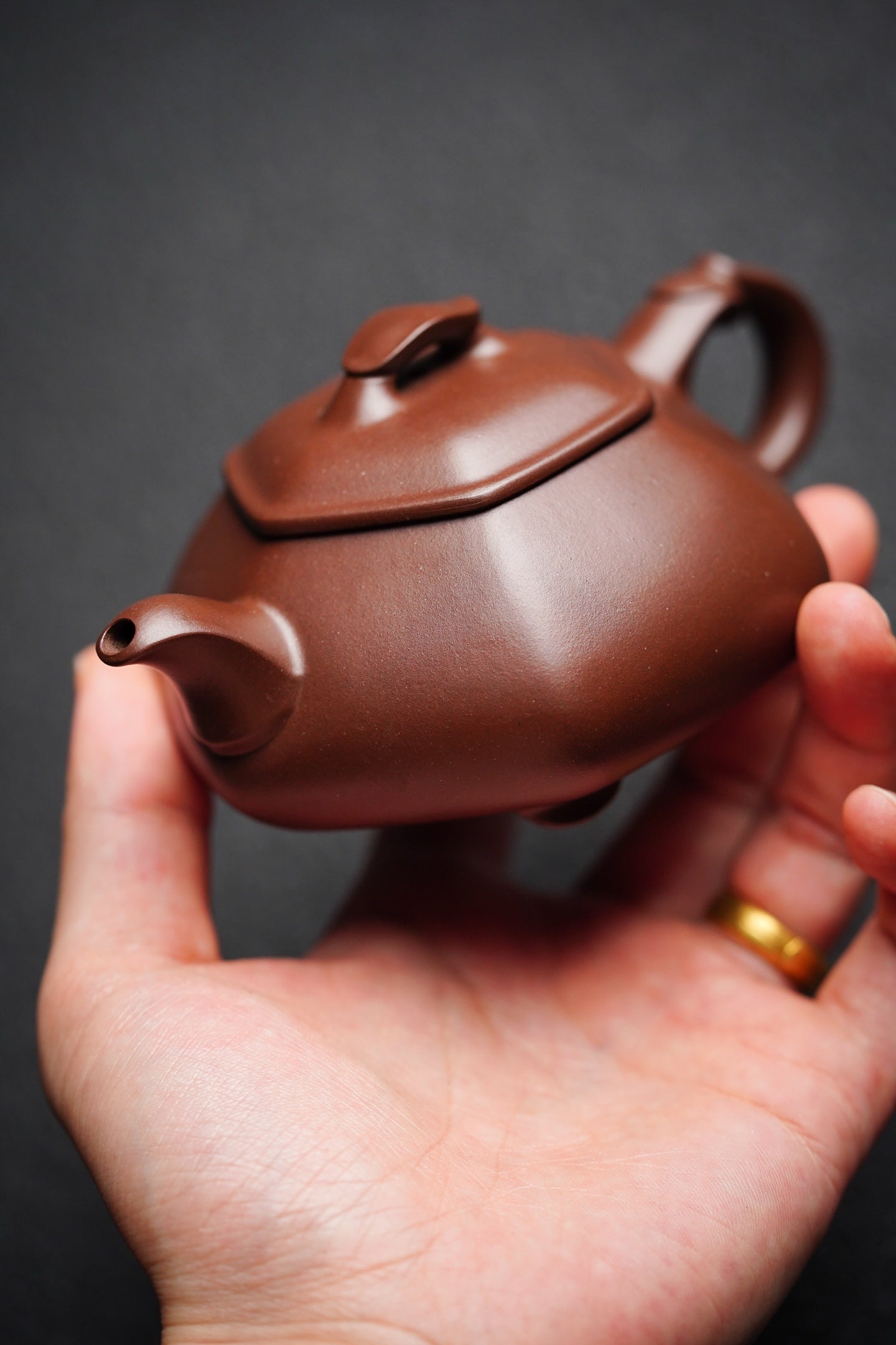 六方简瓢·全手工170cc·原矿深井老紫泥