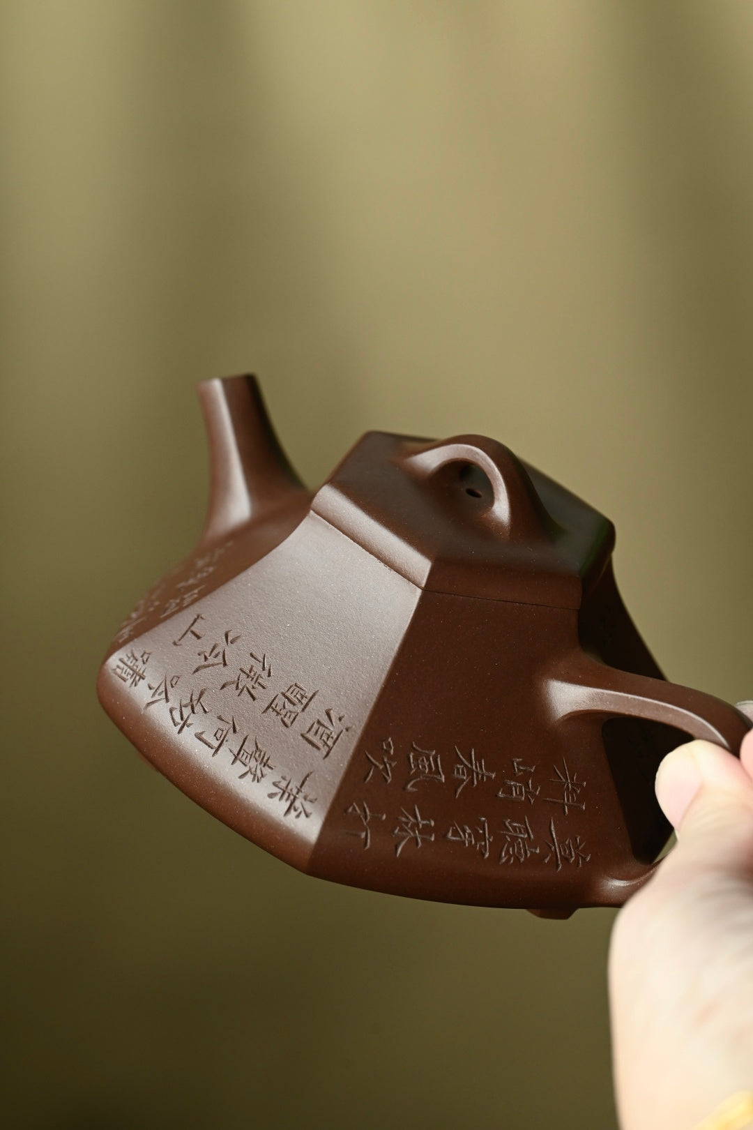 锦瓢·全手工 黄松徒弟刻绘容量210cc原矿底槽清