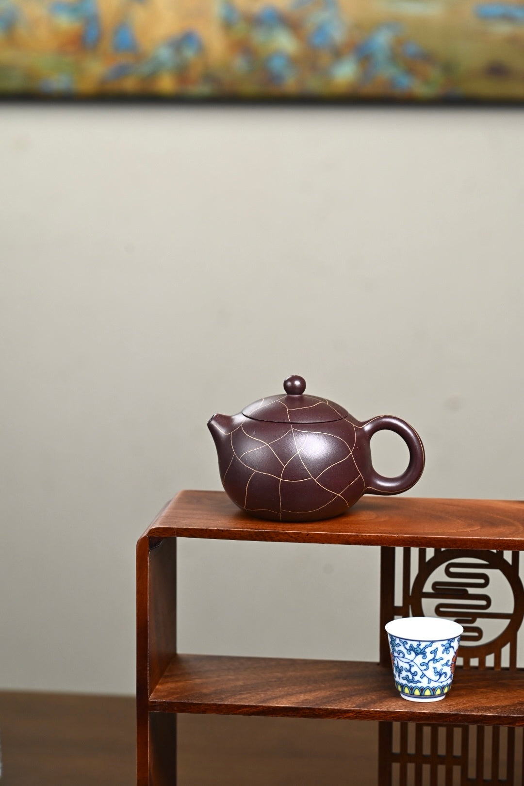 『西施』 一厂老紫泥·容量300cc·9孔出水·王岳龄·国家级正高级工艺美术师（双研高）