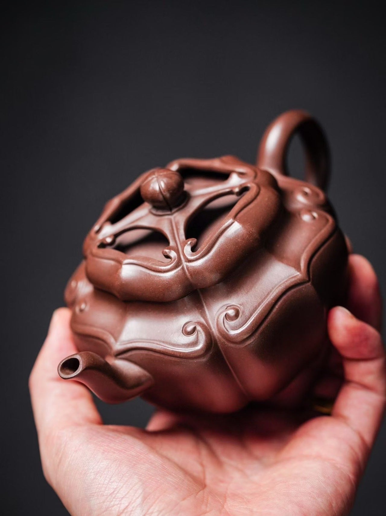 菱玉·230cc·镂空设计 一厂老紫泥