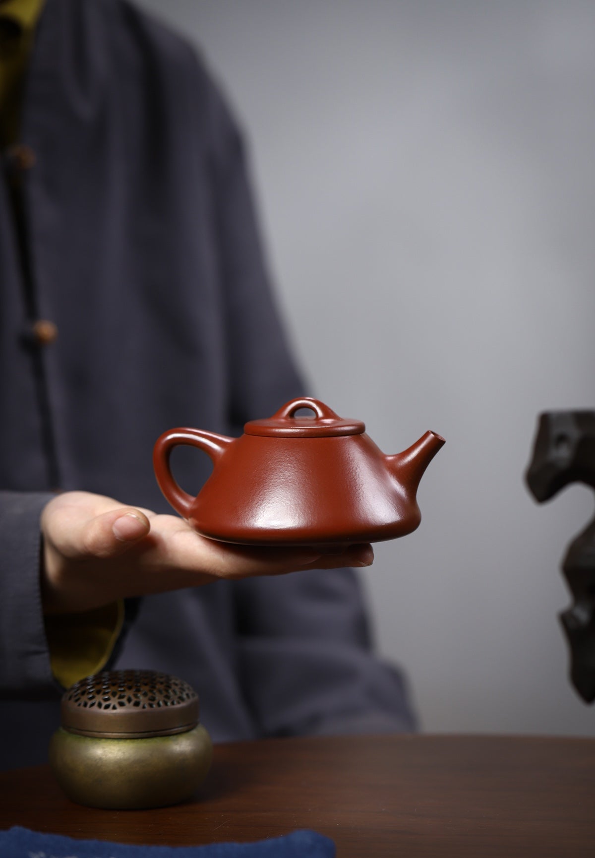 新品【子冶石瓢】· 精品朱泥大红袍· 200cc·14孔– ZishaTeapotChina