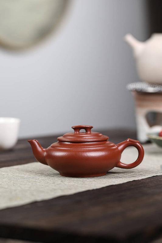 【上新桥】极品三十目粗砂朱泥180cc内推球孔出水