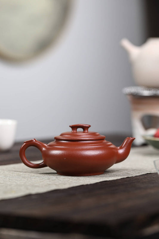 【上新桥】极品三十目粗砂朱泥180cc内推球孔出水