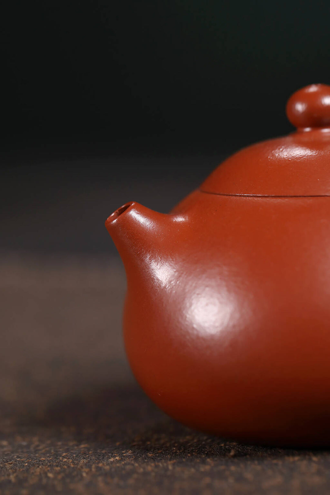 【豆蔻西施】极品粗砂朱泥 180cc内推球孔出水